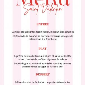 Menu Saint-Valentin ! 💌